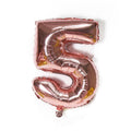 Foil Number Balloon 32 Inch (81 cm) - Rose Gold Number 5