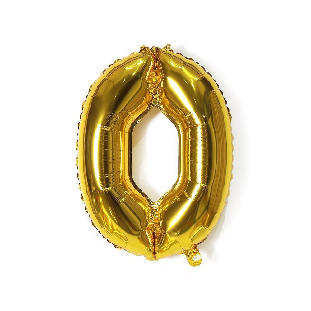 Foil Number Balloon 81cm (32 Inch) for Birthdays and Parties - Gold 0