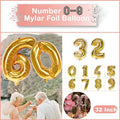 Foil Number Balloon 81cm (32 Inch) for Birthdays and Parties - Gold 1 - view 2