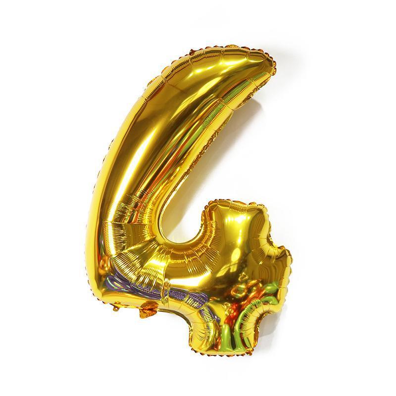 Foil Number Balloon 81cm (32 Inch) for Birthdays and Parties - Gold 4
