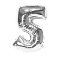 Foil Number Balloon 81cm (32 Inch) for Birthdays and Parties - Silver 5