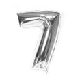 Foil Number Balloon 81cm (32 Inch) for Birthdays and Parties - Silver 7