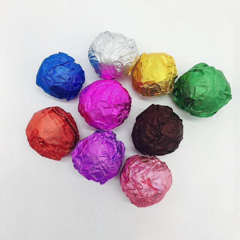 Foil Wrappers Aluminium Pack of 100 - Small (10cm), Pink Embossed - view 9