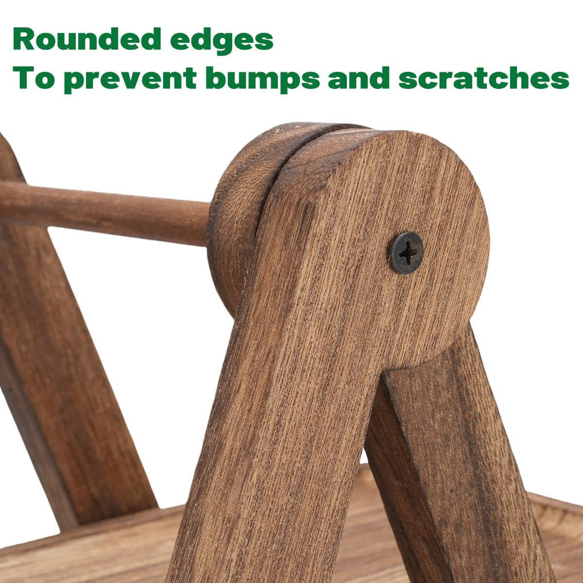 Foldable 3 Tier Wooden Serving Tray Stand for Parties and Buffets - view 5