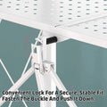 Foldable 4 Tier Kitchen Storage Rack on Wheels - White - view 5