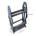 Foldable ABS Fishing Rod Display Rack for 16 Rods, Net and Gear Storage Stand - Grey - view 3