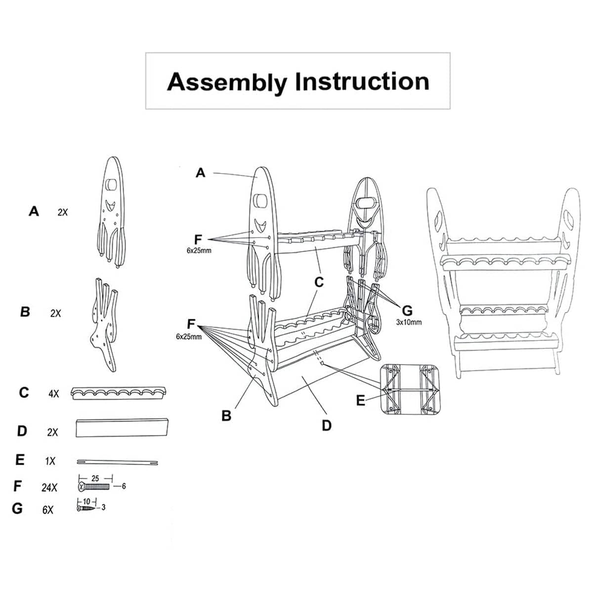 Foldable ABS Fishing Rod Display Rack for 16 Rods, Net and Gear Storage Stand - Grey - view 5
