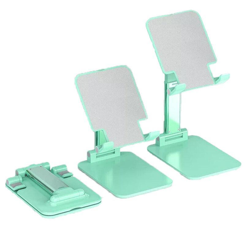 Foldable Adjustable Desk Stand Holder for Mobile Phone and Tablet - Mint Green