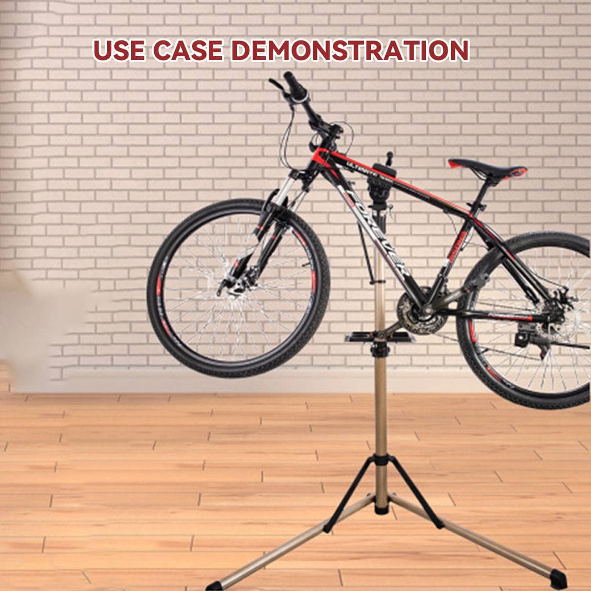 Foldable Aluminium Bike Repair Stand Champagne Gold Freestanding - view 5