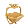 Foldable Bamboo Decorative Basket, 26 x 14 x 30 cm - Pineapple Shape