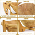 Foldable Bamboo Decorative Basket, 26 x 14 x 30 cm - Pineapple Shape - view 5