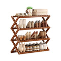Foldable Bamboo Shoe Rack Multi Layer Shoe Storage for Entryway and Hallway - 70 cm