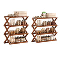 Foldable Bamboo Shoe Rack Multi Layer Shoe Storage for Entryway and Hallway - 70 cm - view 3