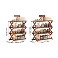 Foldable Bamboo Shoe Rack Multi Layer Shoe Storage for Entryway and Hallway - 70 cm - view 4