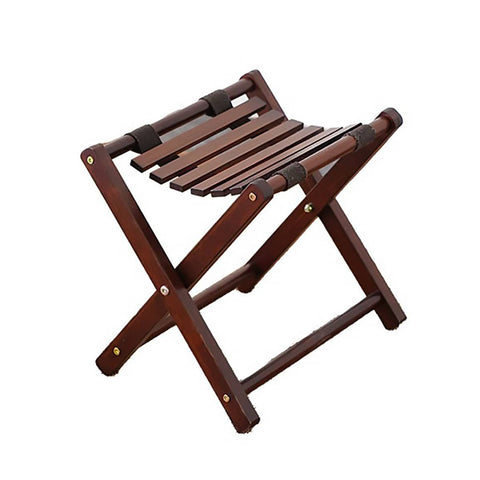 Foldable Bamboo Stool Portable Outdoor Camping and Fishing Seat - Brown - view 2