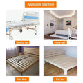 Foldable Bedside Rail for Beds, Anti-Fall Safety Guard in Stainless Steel with Wood Grain Finish - view 4