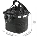 Foldable Bicycle Basket Bag - Black, Paw Print - view 4