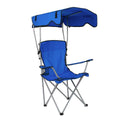 Foldable Camping Chair with Canopy and Cup Holder - Blue - view 2