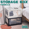 Foldable Camping Storage Box, 30 L with Front Doors - White - view 2
