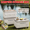 Foldable Camping Storage Box Car Boot Tent Organiser - Thickened Solid Wood Cover - view 2