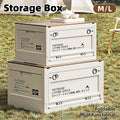 Foldable Camping Storage Crate with Wood Grain Top - Size L (48 x 33 x 27 cm) - view 2