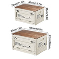 Foldable Camping Storage Crate with Wood Grain Top - Size L (48 x 33 x 27 cm) - view 4