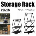 Foldable Camping Storage Rack Aluminium Alloy Sturdy Space Saving - 2 Tiers - view 2