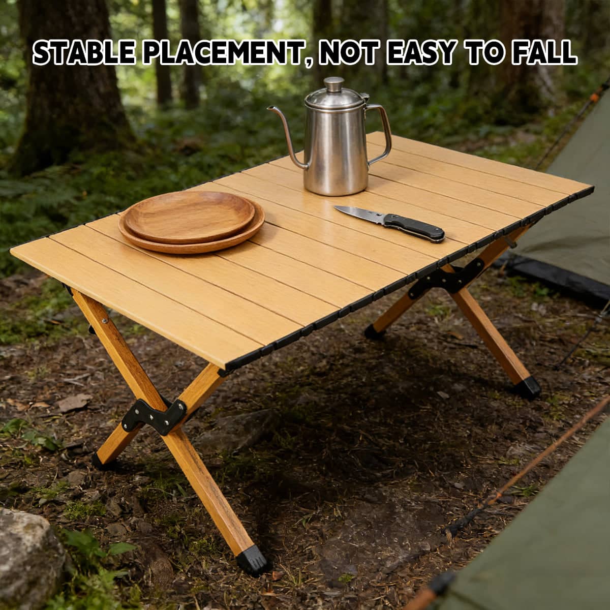 Foldable Camping Table, Portable Outdoor Picnic Dining Table 90 x 59 cm - view 5