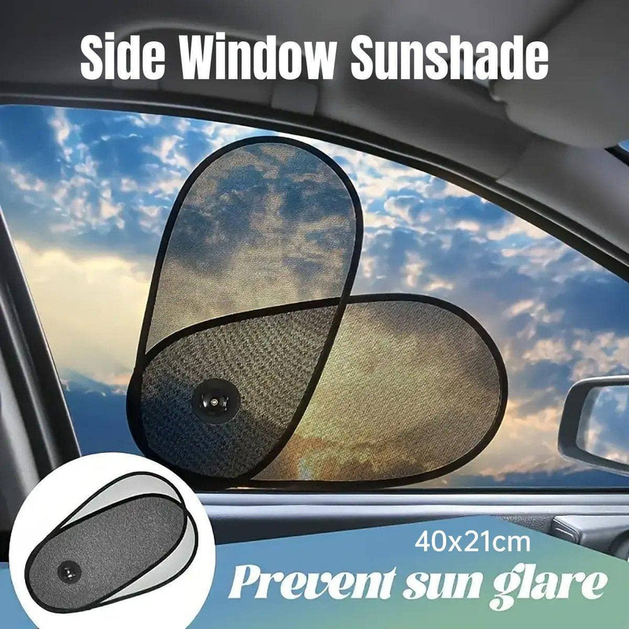 Foldable Car Side Window Sunshade with Suction Cup, 180 Degree Rotation