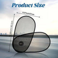 Foldable Car Side Window Sunshade with Suction Cup, 180 Degree Rotation - view 3