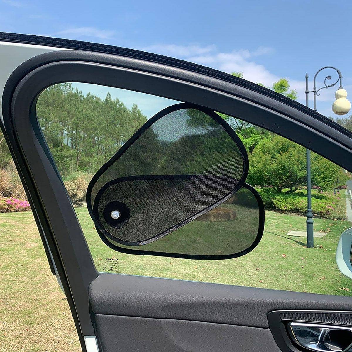 Foldable Car Side Window Sunshade with Suction Cup, 180 Degree Rotation - view 5