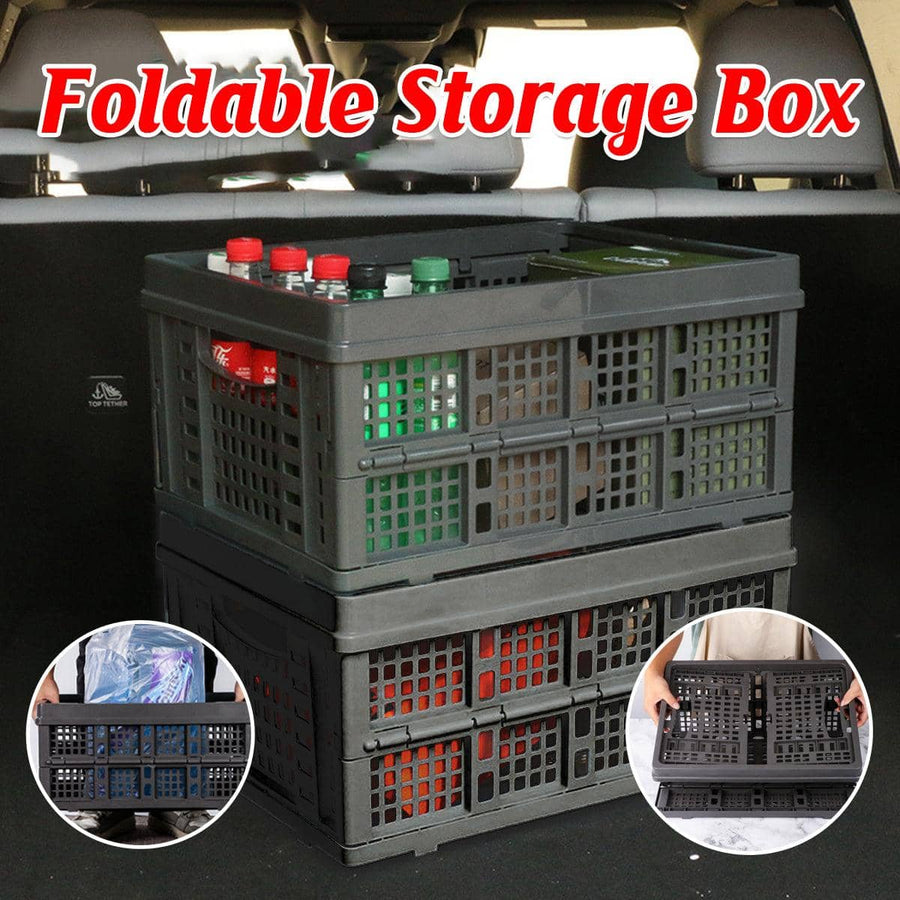 Foldable Car Trunk Storage Box - 46.5 x 34.3 x 23 cm, Collapsible