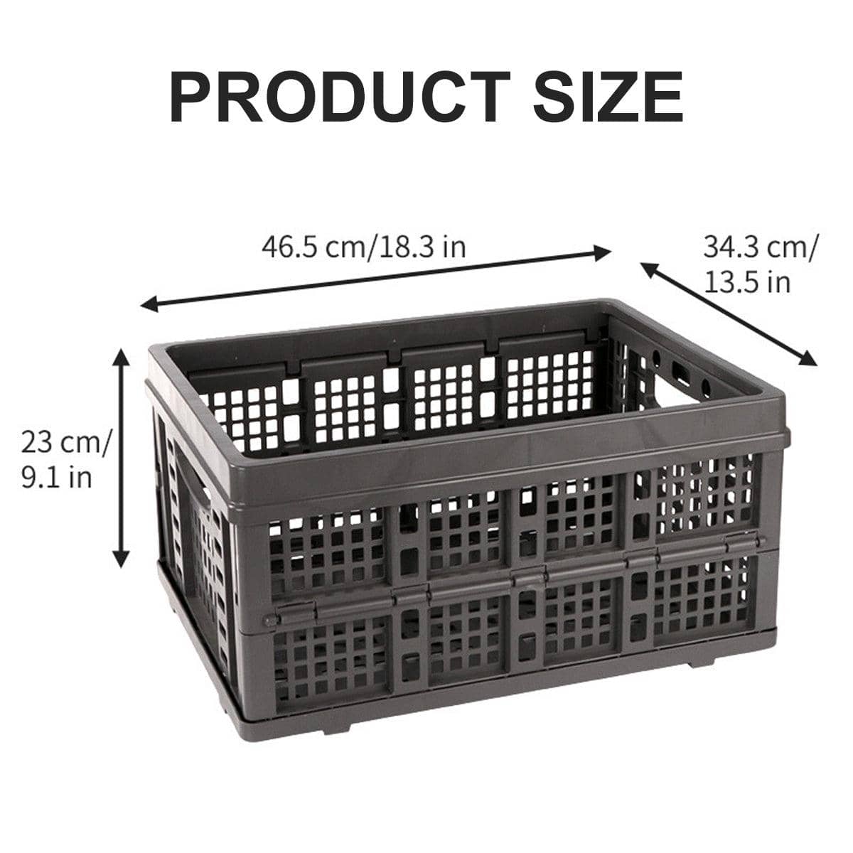 Foldable Car Trunk Storage Box - 46.5 x 34.3 x 23 cm, Collapsible - view 3