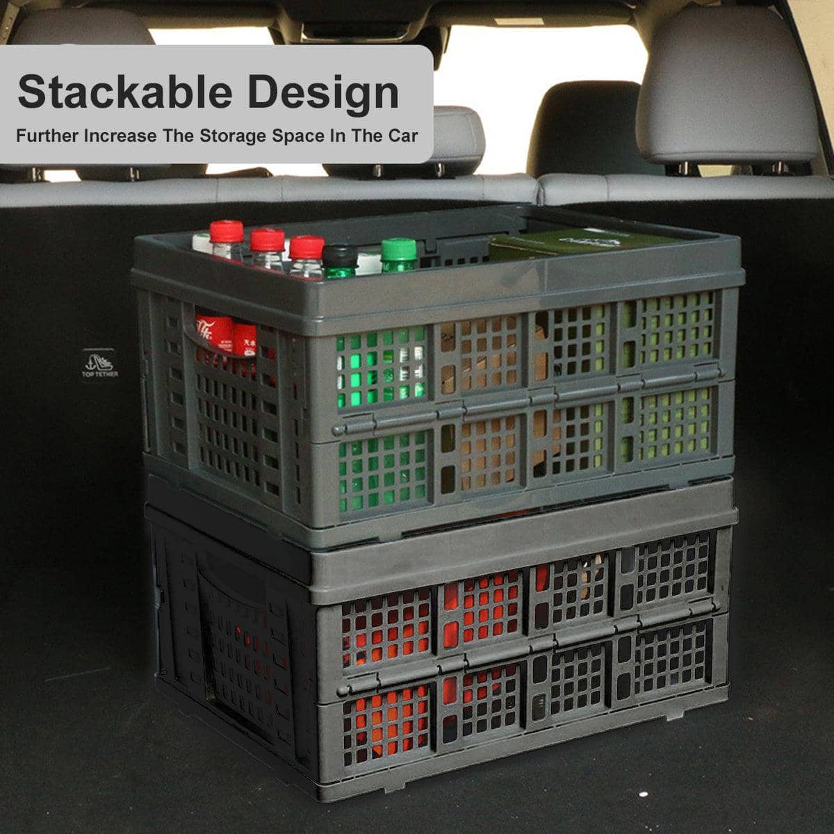 Foldable Car Trunk Storage Box - 46.5 x 34.3 x 23 cm, Collapsible - view 4