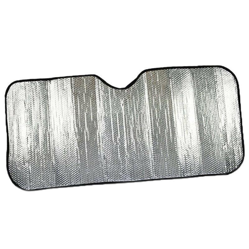 Foldable Car Windscreen Sun Shade - 130 x 60 cm, Silver