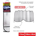 Foldable Car Windscreen Sun Shade - 130 x 60 cm, Silver - view 3