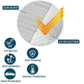 Foldable Car Windscreen Sun Shade - 130 x 60 cm, Silver - view 5