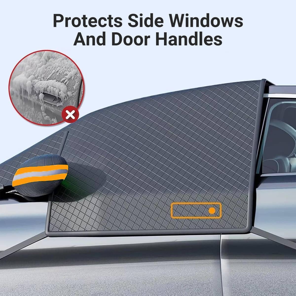 Foldable Car Windshield Cover Oxford Sun and Snow Shade, 250 x 114 cm - view 4