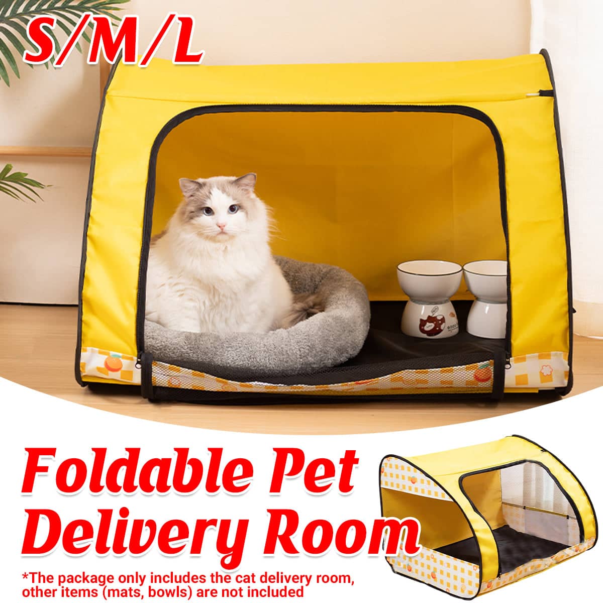 Foldable Cat Nest Pet Tent Indoor Cage Enclosure - Size L (100 x 77 x 58 cm) - view 2