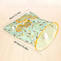 Foldable Cat Tunnel with Peek Holes and Hanging Balls - Hedgehog Print - view 4