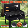 Foldable Charcoal BBQ Grill for Camping, Balcony and Picnics - 43 x 26 x 46 cm