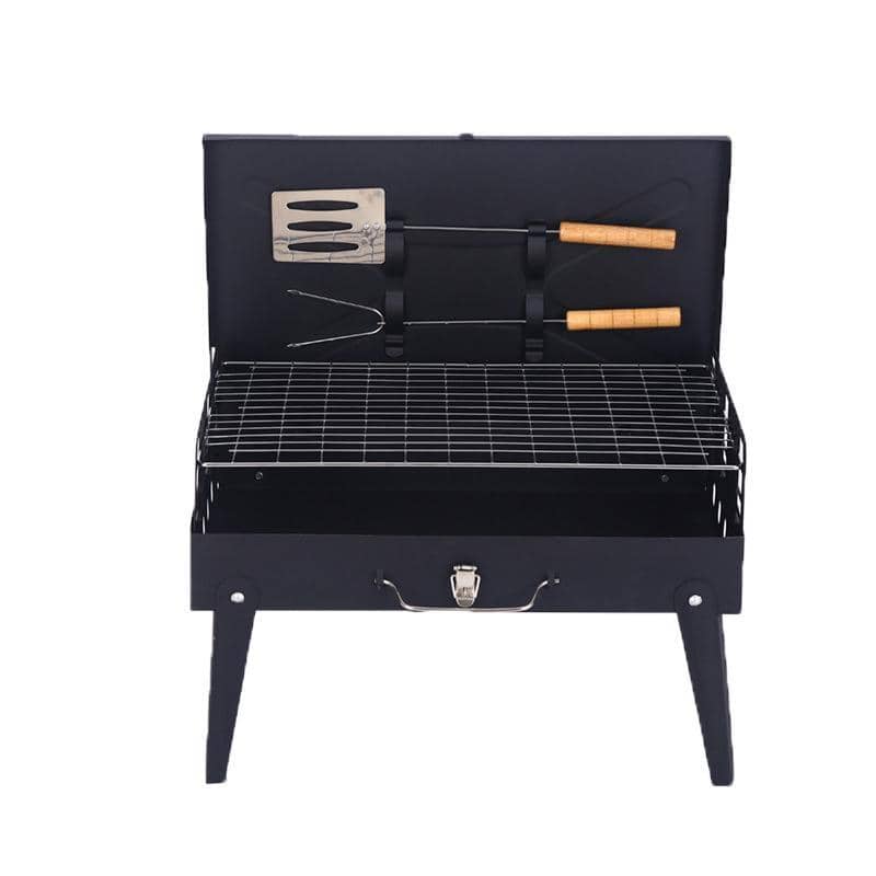 Foldable Charcoal BBQ Grill for Camping, Balcony and Picnics - 43 x 26 x 46 cm - view 2