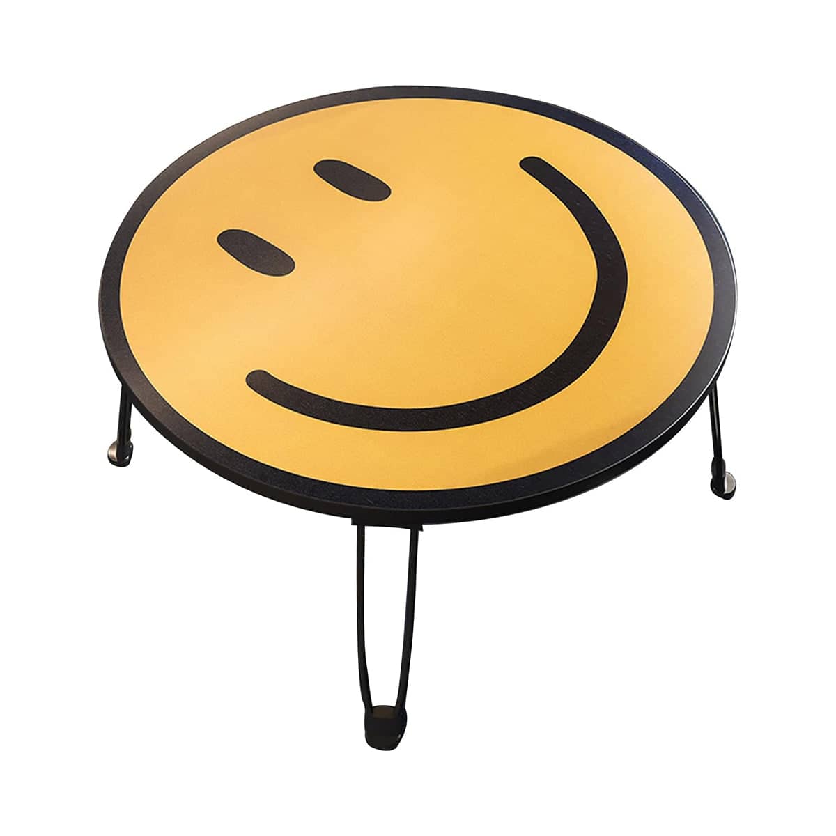Foldable Children's Study Table with Yellow Smiley Face Top, Play Table - view 2