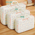 Foldable Clothes and Blanket Storage Bags, Set of 2 - Cream Bear Print, XXL (80 x 25 x 60 cm) - view 4