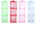 Foldable Clothes Drying Basket, Three Layers, 75 cm Tall - Pink - view 3