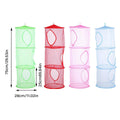Foldable Clothes Drying Basket, Three Layers, 75 cm Tall - Pink - view 4