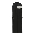 Foldable Clothes Dust Cover with Transparent Window for Suits and Dresses - Black