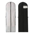 Foldable Clothes Dust Cover with Transparent Window for Suits and Dresses - Black - view 3