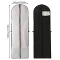 Foldable Clothes Dust Cover with Transparent Window for Suits and Dresses - Black - view 4