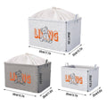 Foldable Clothes Storage Bag with Handles - White, Size M - view 4